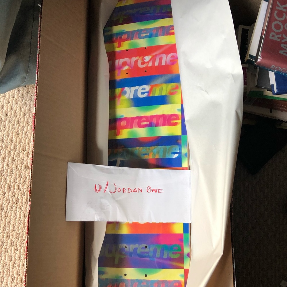 Supreme Distored Logo Skate Deck